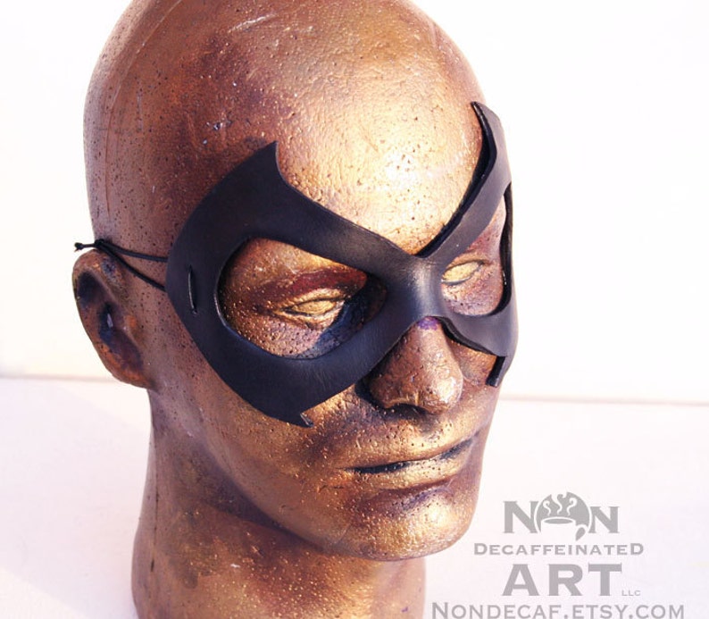 BlackCat Mask handmade leather costume mask spiderman batman superhero Felicia Hardy Comic book character image 1