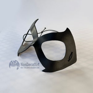 BlackCat Mask handmade leather costume mask spiderman batman superhero Felicia Hardy Comic book character image 4