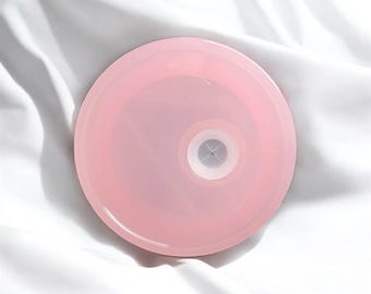 Pink Acrylic Lid for 16 oz Stainless Steel Cup – Replacement Cup Lid, Cute Spill-Resistant Lid, Aesthetic Drinkware Accessory