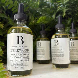 Mahogany Scented Home Diffuser Oil | Lavender Geranium Wood Blend | Essential Oil for Cold Air Diffuser | Oil for Car AirFreshener