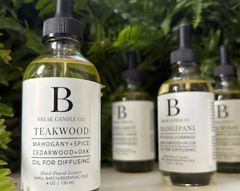 Mahogany Teakwood Diffuser Oil: Lavender Geranium Wood Blend