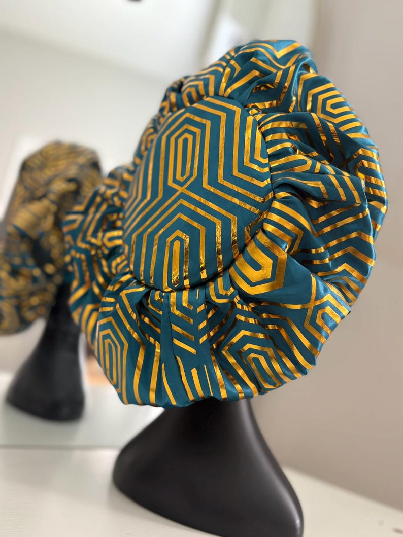 Satin Lined Bonnet, Frizz Protection, Handmade Sleep Cap, Jumbo Hair ...