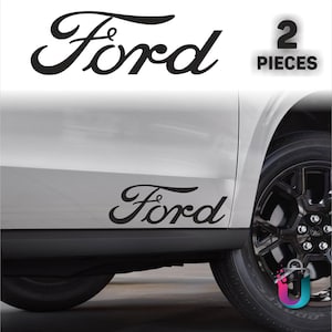 2-Pack Ford Racing Vinyl Decals – 9.65&quot; Emblem Stripes & Graphic Stickers for Cars Graphic, Emblem, Stripe, Badge.