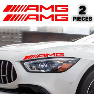 2x AMG Racing Decals for Mercedes – 28cm Performance Vinyl Stickers for Car Body Panels Available in 5 Colors.