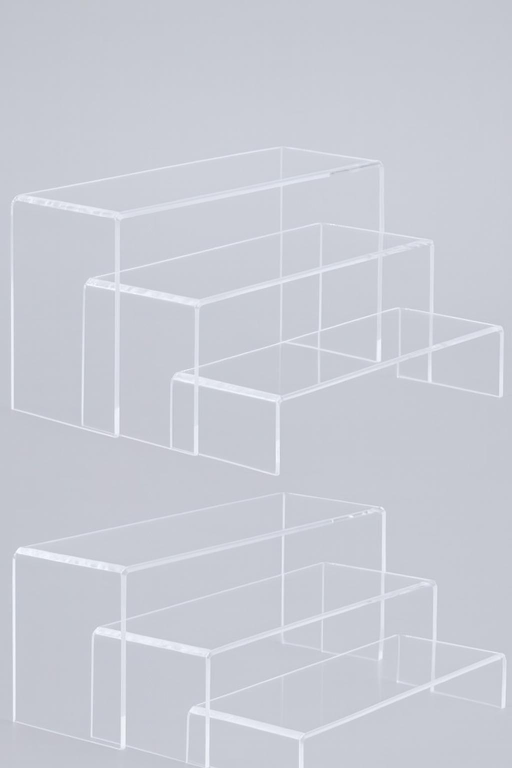 Shoe Display Riser Clear Acrylic Display Risers Set – Shoe Risers, Retail Display Stand ...