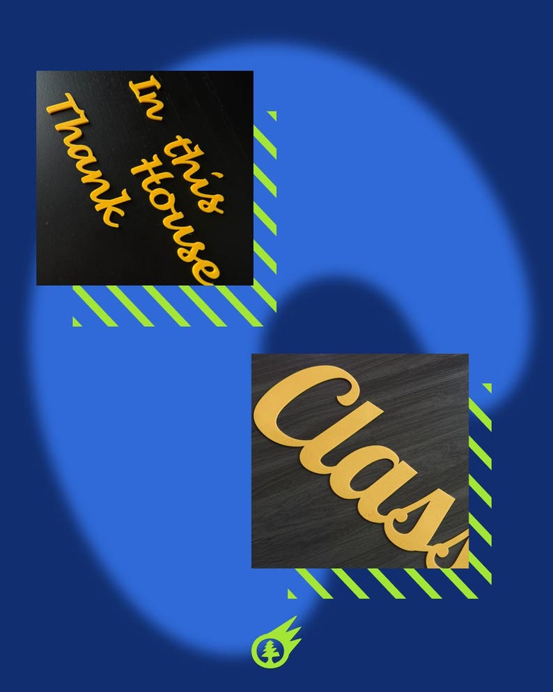 Custom 3D Printed Wall Sign| Personalized Plastic Name / Script or ...