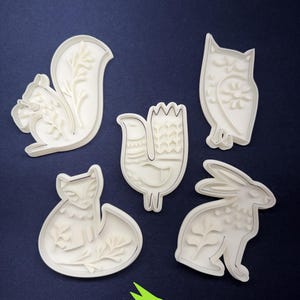 Nordic Folk Art Woodland Animals Cutter Stamp Set