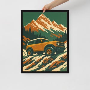 Ford Bronco Mountain Framed poster