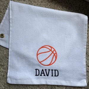 Custom Embroidered Basketball Towel | Personalized Sports Towel with Name or Team | Gym, Practice, Game Day Gift for Players & Coaches