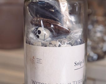 Witchy Mini Terrarium Kit: DIY Skull & Crystal Decor