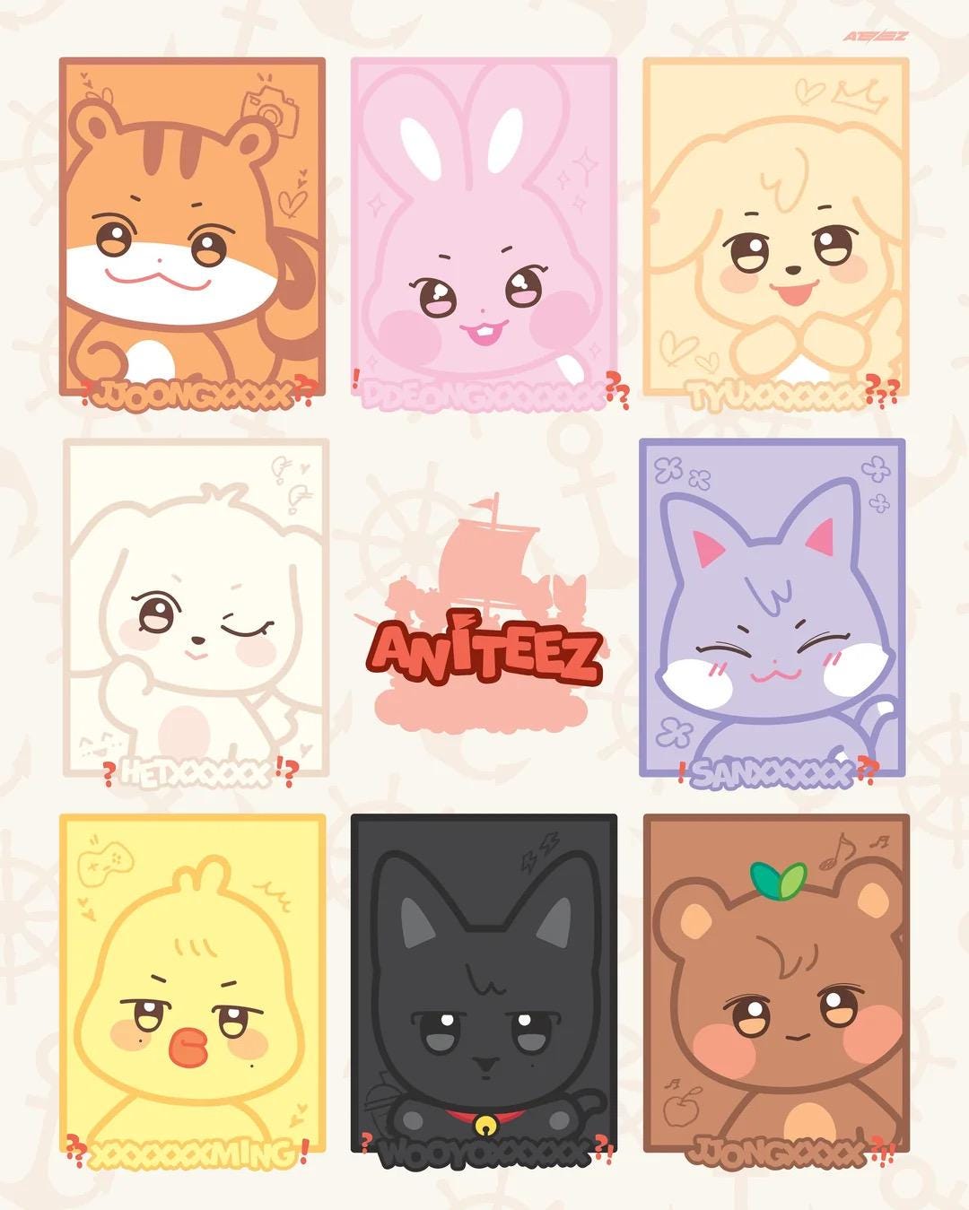 Aniteez Keychains Ateez Aniteez Keychains - Etsy