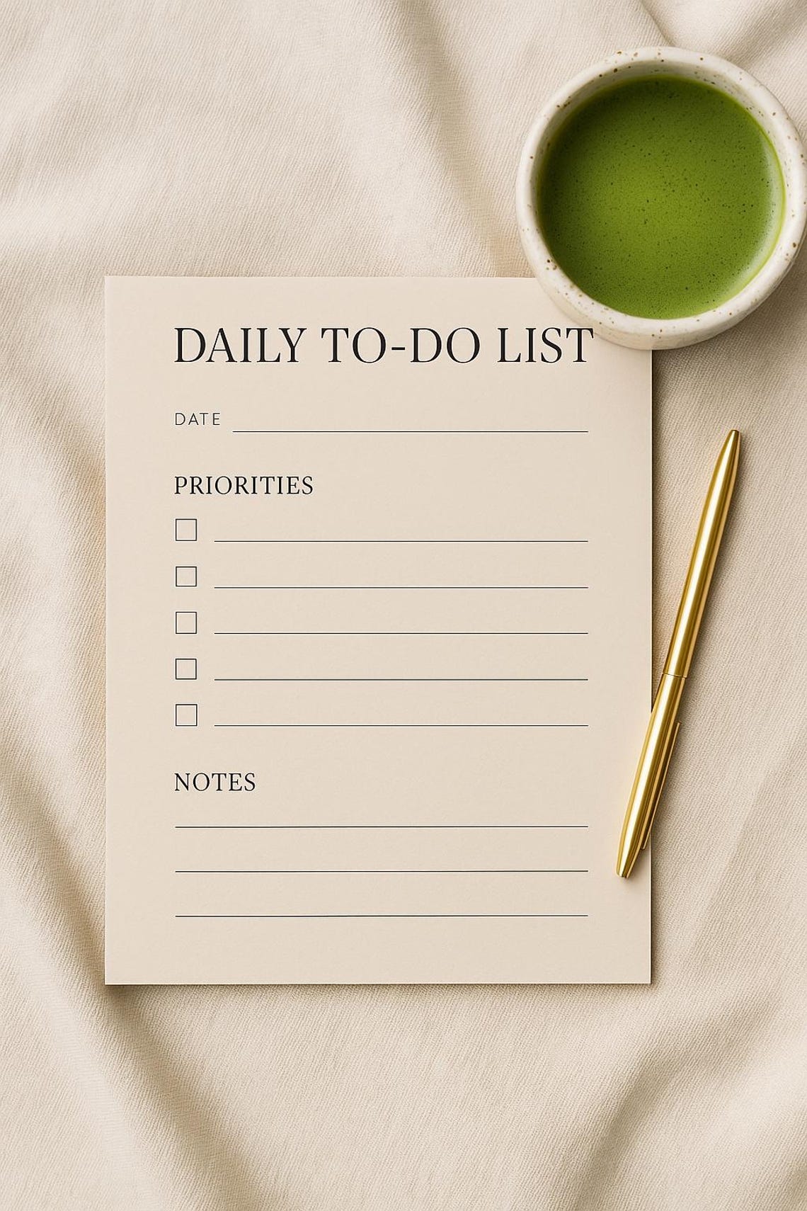 Daily To-do List Template | Minimalist Printable Planner | Beige ...