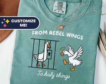 Christianity silly goose shirt, christian funny comfort colors® shirts, goose jesus tee, retro faith based shirt, sarcastic christian shirts