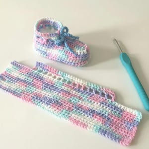 Easy Baby Crochet Booties Pattern | Rainbow Pastel Newborn Shoes PDF | Instant Download