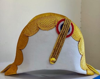 Felted Wool Bicorn Hat: Napoleonic General Officer Style