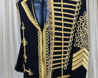Napoleonic Hussars Wool Jacket & Waistcoat: Jimi Hendrix Style