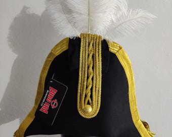 Felted Wool Napoleonic Bicorn Hat: Prussian General Officer Style