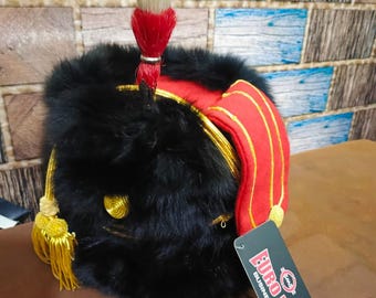 Napoleonic 11th Hussars Officer Busby Hat: Leather, Original Hairs