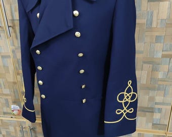 Civil War US Navy Captain Frock Coat: Double Breasted Wool Officer Jacket