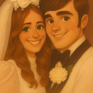 Custom Cartoon Portrait from Photo | Digital Drawing | Personalized Gift | Cartoonify | Couple, Family, Pets, & More | Whimsical Gift