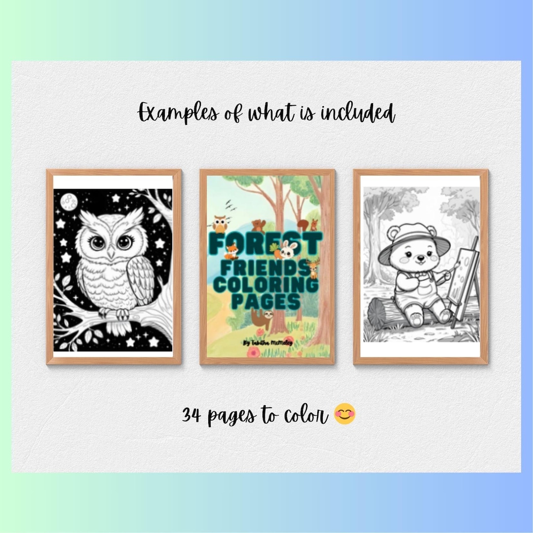 Wildlife Coloring Pages for Kids – 34 Cute Forest Animals PDF Printable ...