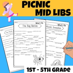 Picnic Mad Libs Printable Game – Funny Summer Activity for Kids & Families | Instant Download PDF