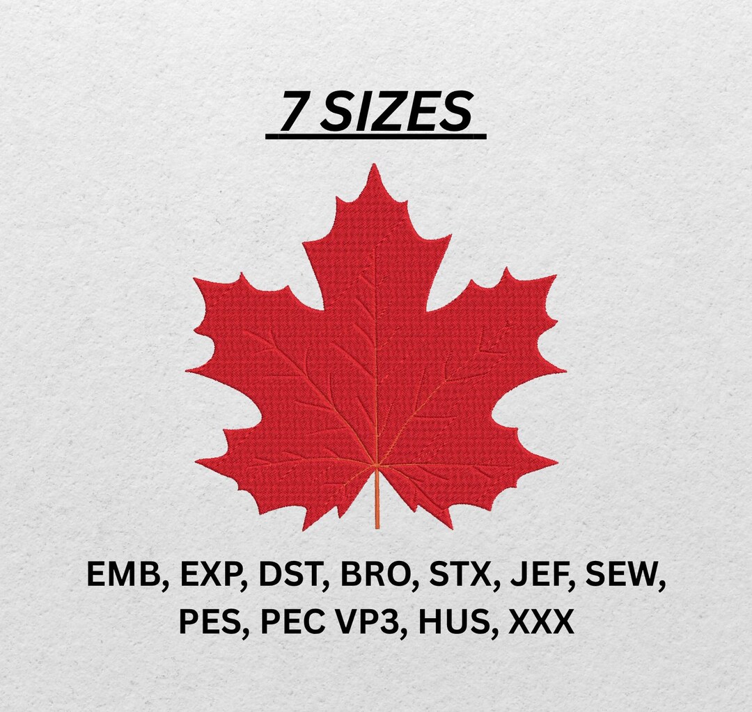 Maple Leaf Embroidery Design - Etsy