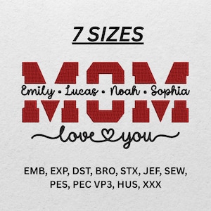 Mom Embroidery Design