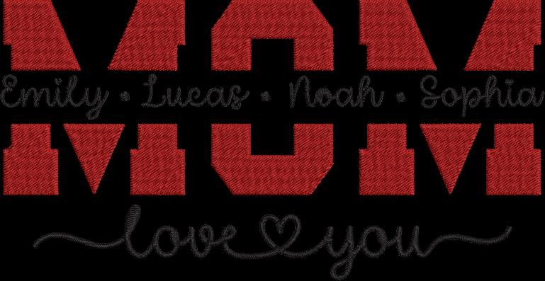 Mom Embroidered Frame Mom Embroidery Design - Etsy