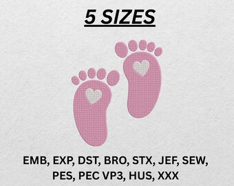 Baby Feet Embroidery Design