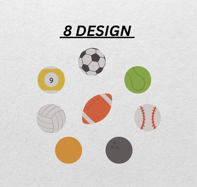 Sports Ball Embroidery Design - Etsy