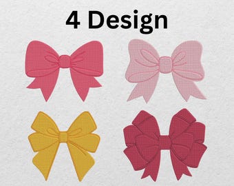 Bow Embroidery Design