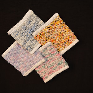 Handwoven Rag Coasters, sold in sets of 4