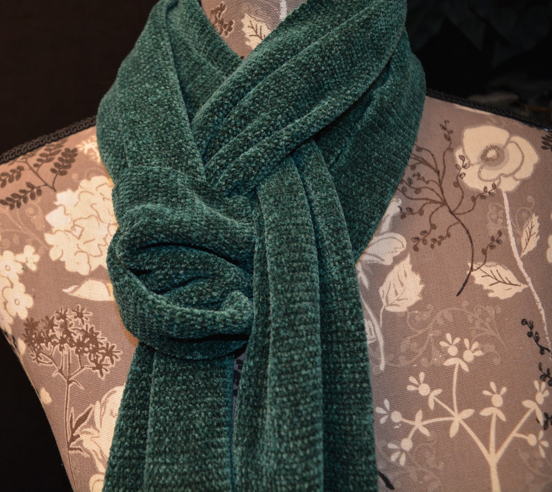 Handwoven Rayon Chenille Scarf Etsy
