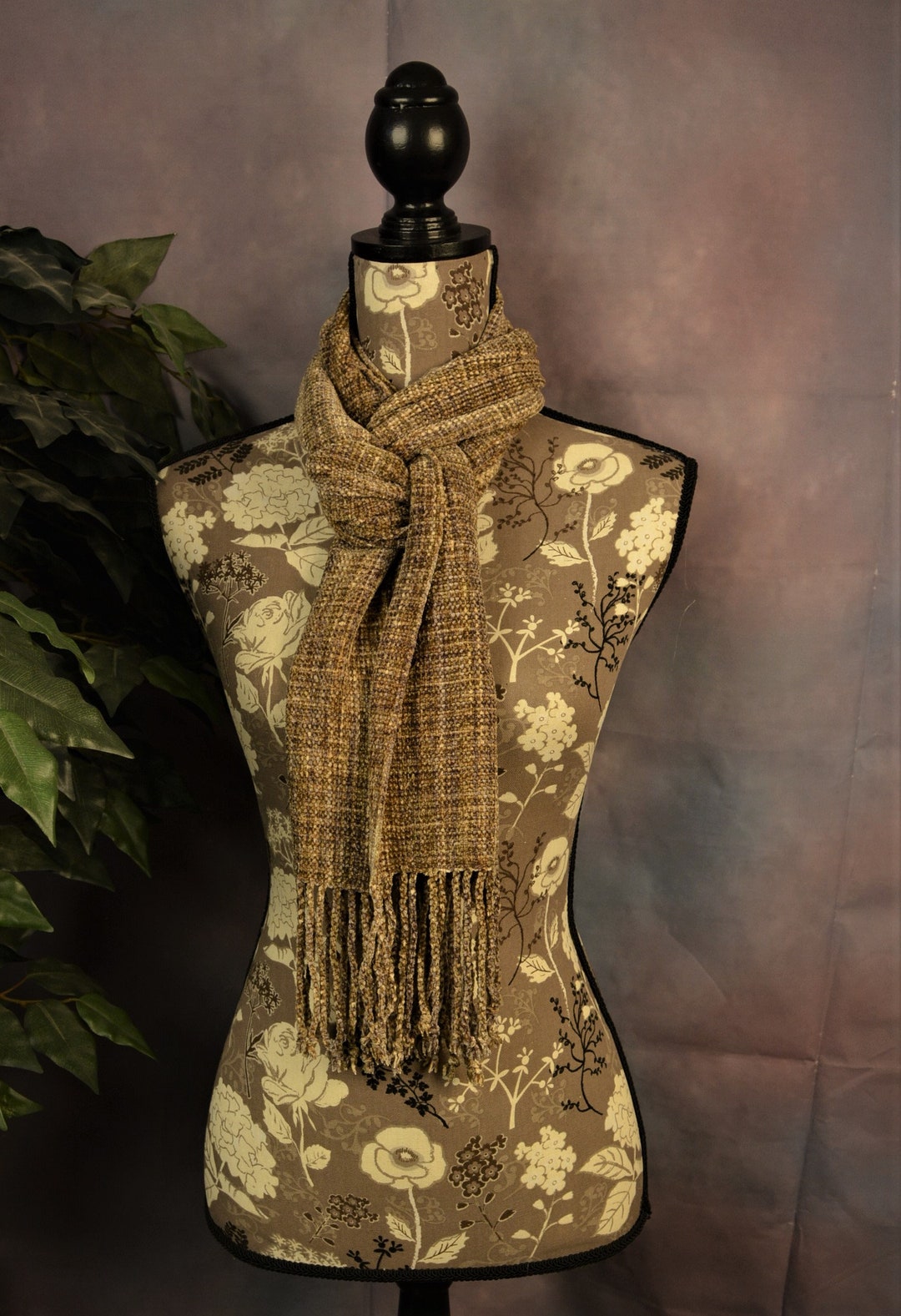 Handwoven Rayon Chenille Scarf Etsy