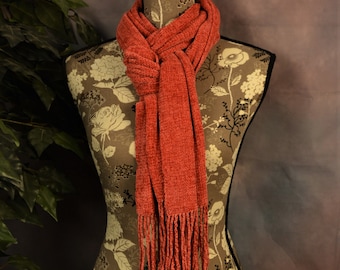 Handwoven Rayon Chenille Scarf