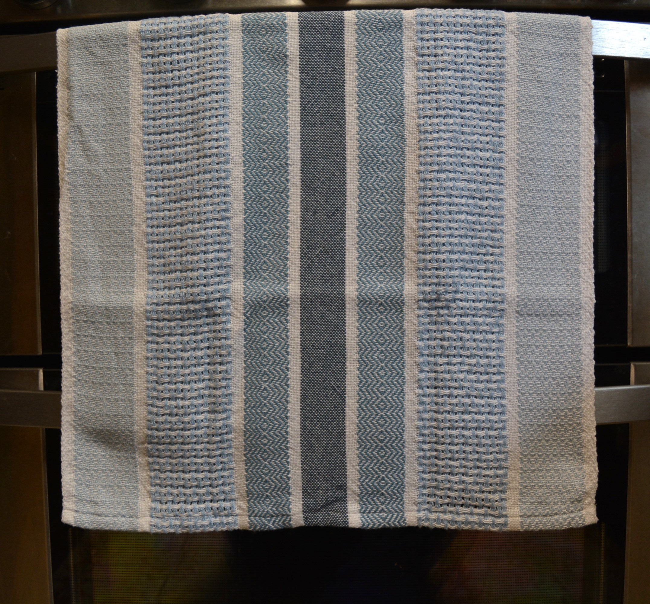 Hand Woven Hache Dish Towels Black White Red Fair Trade Mayamam Weavers