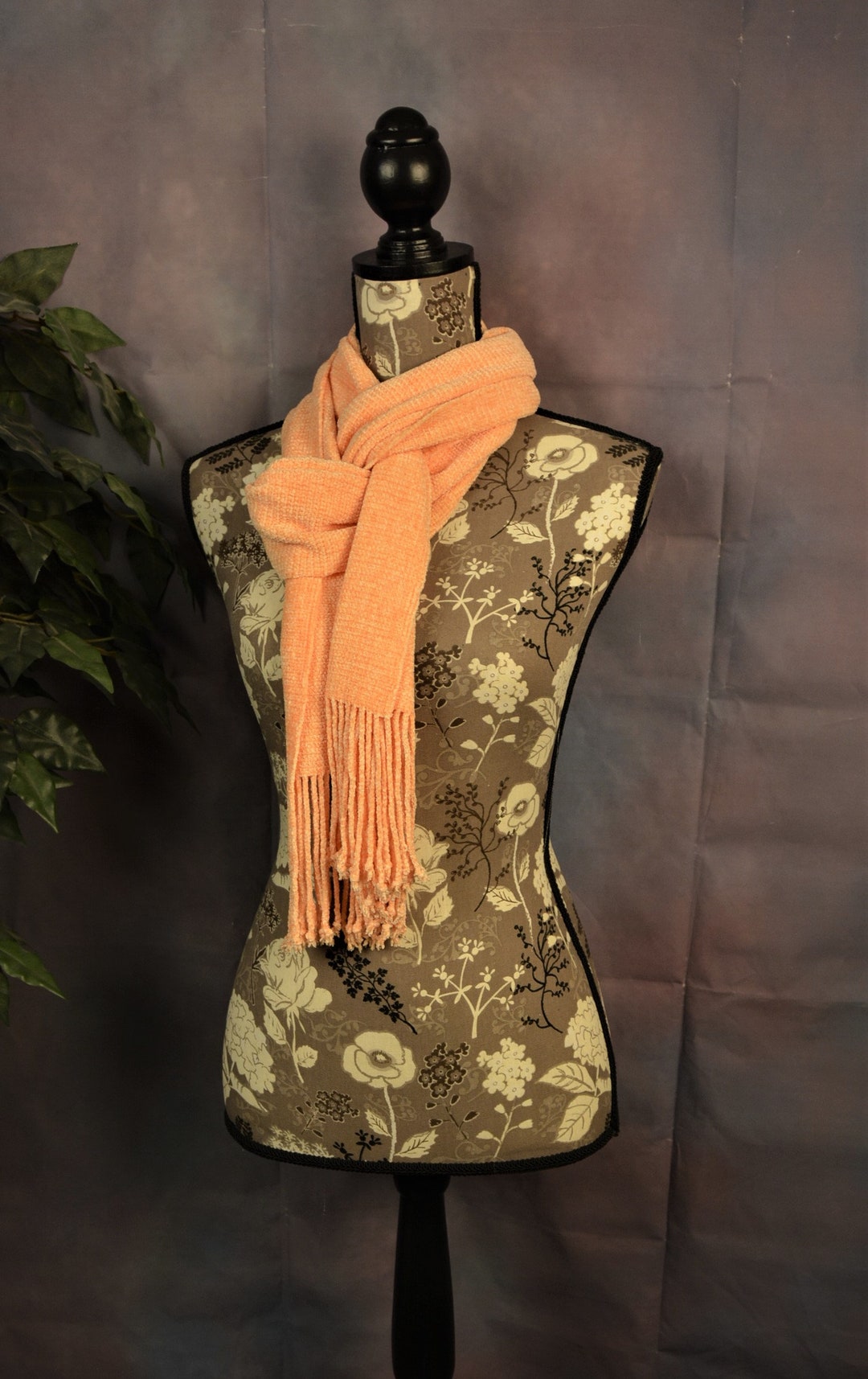 Handwoven Rayon Chenille Scarf Etsy