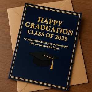 Remise des diplômes de la promotion 2025 | Téléchargement numérique | Carte de félicitations imprimable