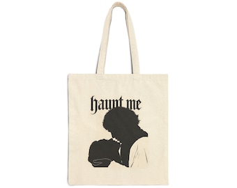 Haunt Me silhouette tote bag | Wuthering heights canvas tote