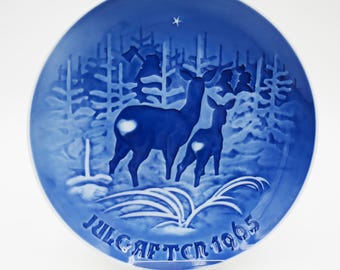 Bing & Grøndahl Jule After 1965 Christmas Collectors Plate "Bringing Home the Christmas Tree"