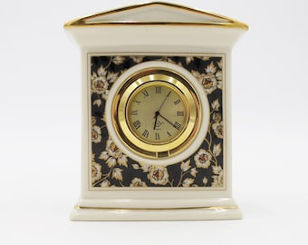 Lenox Golden Dynasty Bone China Desk Clock 22K Gold Rim Discontinued