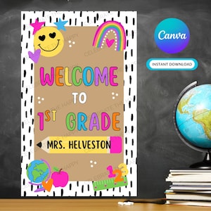 Instant Digital Download | Canva Template | Multiple Variations | Classroom Door Sign | Back to School Printable | Banner Template