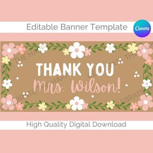 Hand-Painted Banner Template-Editable in Canva | Instant Digital Download