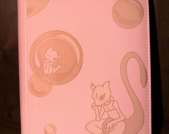 Vault x just pink 4 pocket Mew and Mewtwo zipper binder