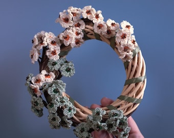 Handmade Crochet Floral Mini Spring Wreath