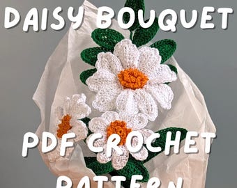 Daisy Flower Bouquet PDF Crochet Pattern