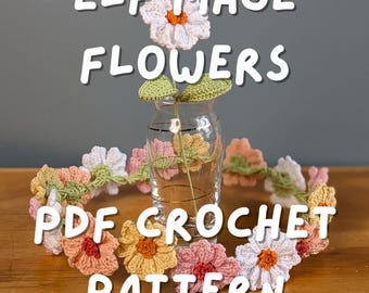 Elf Mage Flower Bouquet and Crown PDF Crochet Pattern