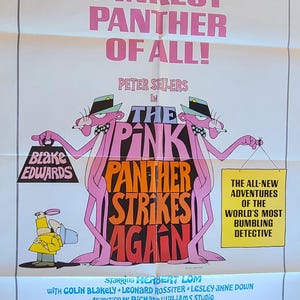 The Pink Panther Strikes Again - Original Style A One Sheet Movie Poster (1976) with Peter Sellers