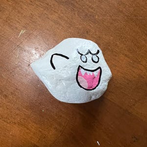 Boo hand painted rock